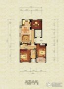 漫城公寓3室2厅2卫121平方米户型图