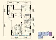 智造创想城2室2厅2卫97平方米户型图