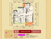 潇湘・山水城3室2厅2卫116平方米户型图