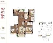 建发独墅湾4室2厅2卫140平方米户型图