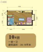 苏仙悦生活广场1室0厅1卫39平方米户型图