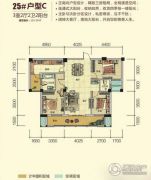中国硒都茶城3室2厅2卫105平方米户型图