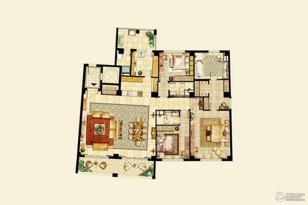 > 复地御西郊户型图